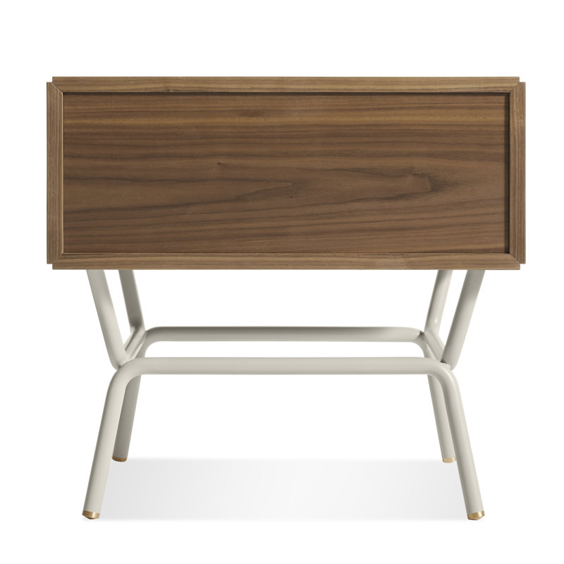 Dang 1 - Drawer Nightstand, Walnut/Putty Gray