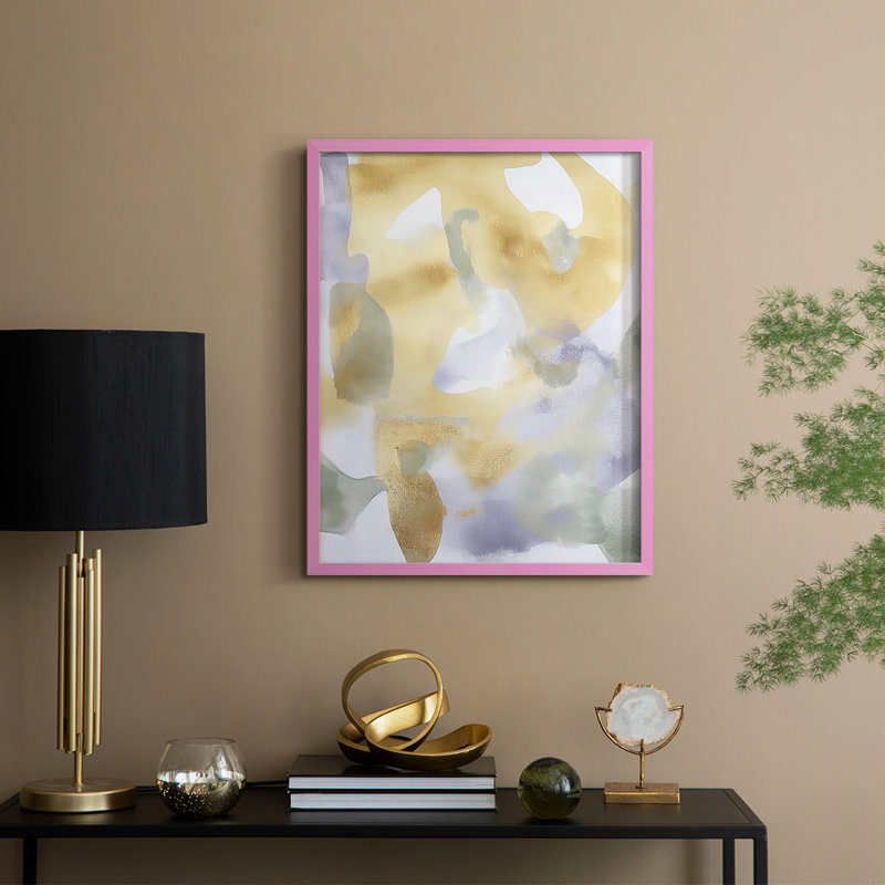 ABSTRACT Series DCCXCI, reproduction encadrée - bois massif, H 30 po x l 24 po, Rose