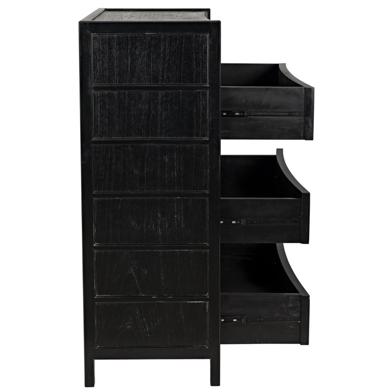 Hampton 6 - Drawer Dresser, Hand Rubbed Black