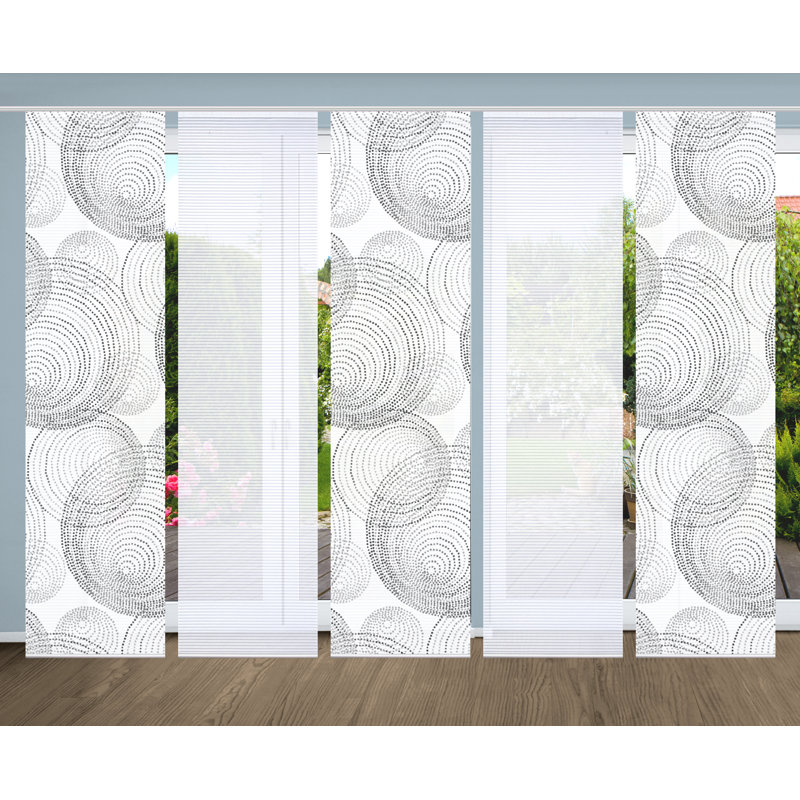 Semi Sheer Sliding Panel, in Grey