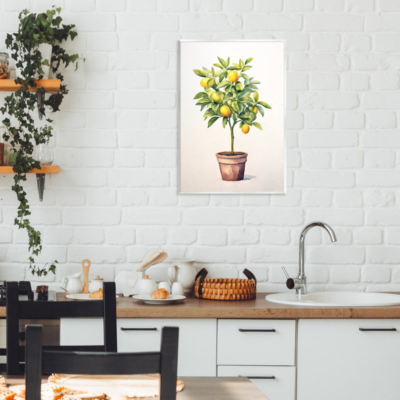 Plaque murale Citrus Tree Serenade, design par Andrea Haase, H 19 po x l 13 po