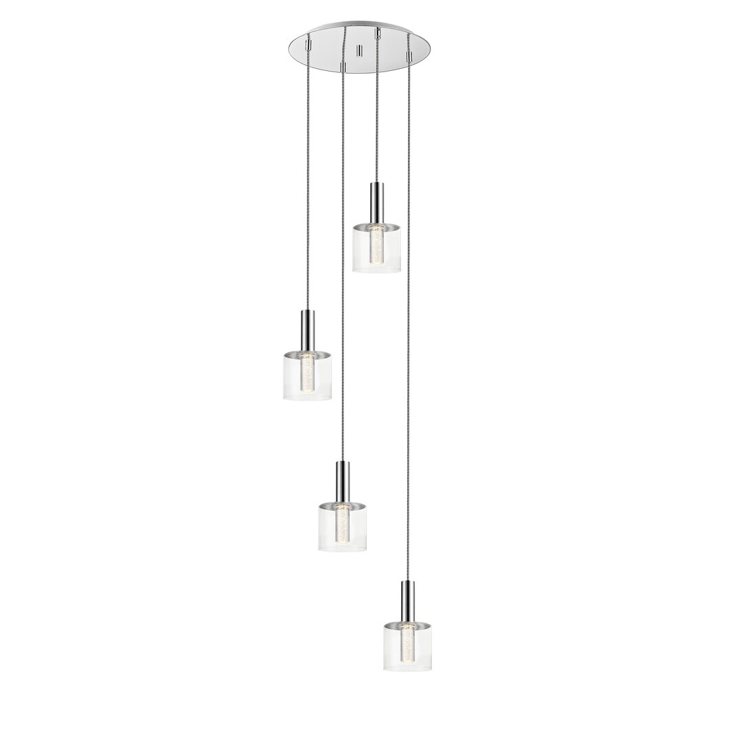 Cluster-LED-Pendelleuchten-Set 4-flammig Ralls