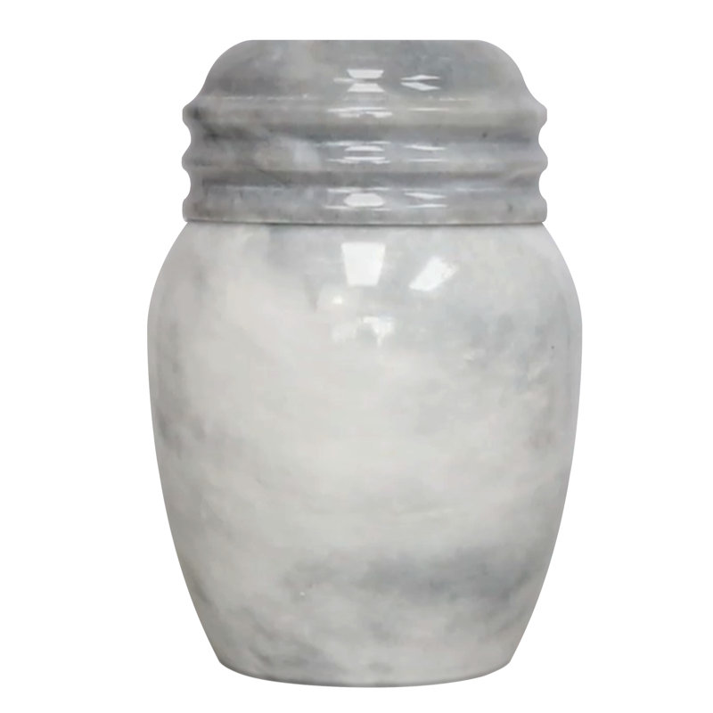 Marble Keepsake Cremation Urn, Badal Gray, 5.25" H x 3.5" W x 2.75" D