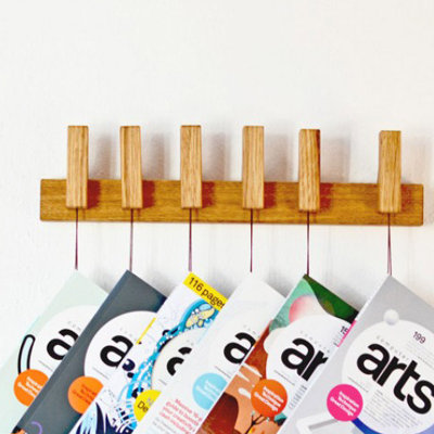 Hanna Solid Wood Magazine Rack