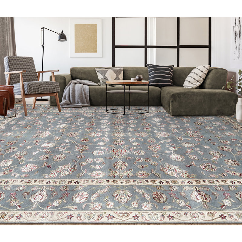 Hand-Knotted High-Quality Gray Area Rug