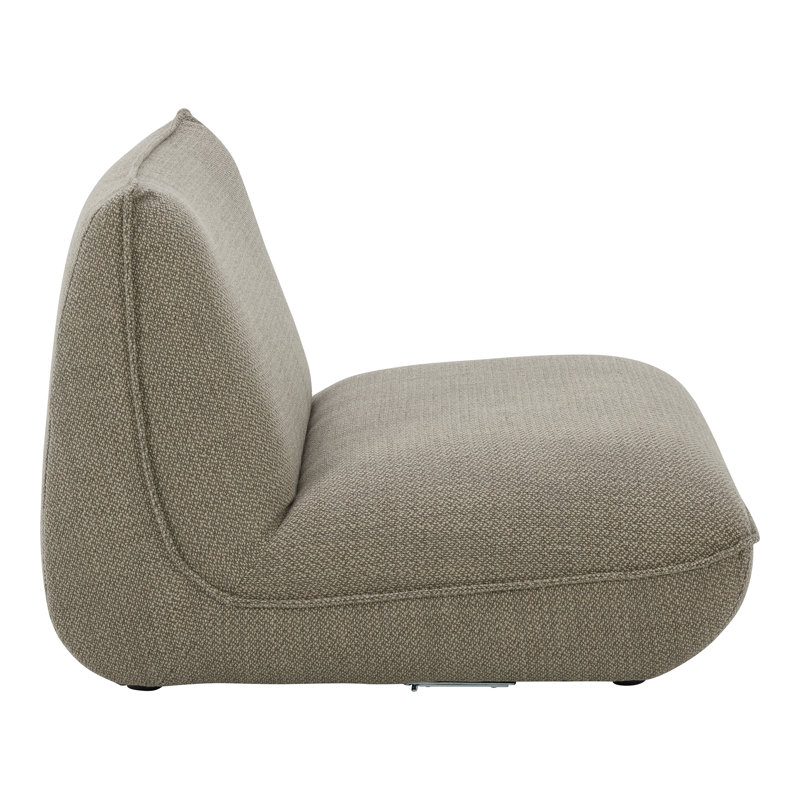 Douglass Slipper Chair, Speckled Pumice Basketweave