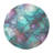 Violet-Teal Ink Flow Braided Rug-414596216