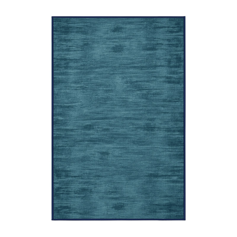 Machine Washable Solid Gray Area Rug, Rectangle 2' x 3'