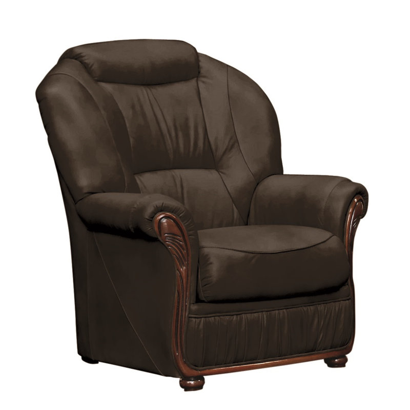 Kirwin Leather Armchair, Chocolate