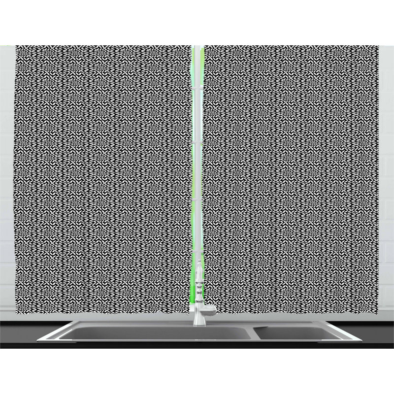 Geometric Tailored Kitchen Curtain