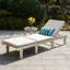 Sadir 200cm Long Acacia Sun Lounger-22972962