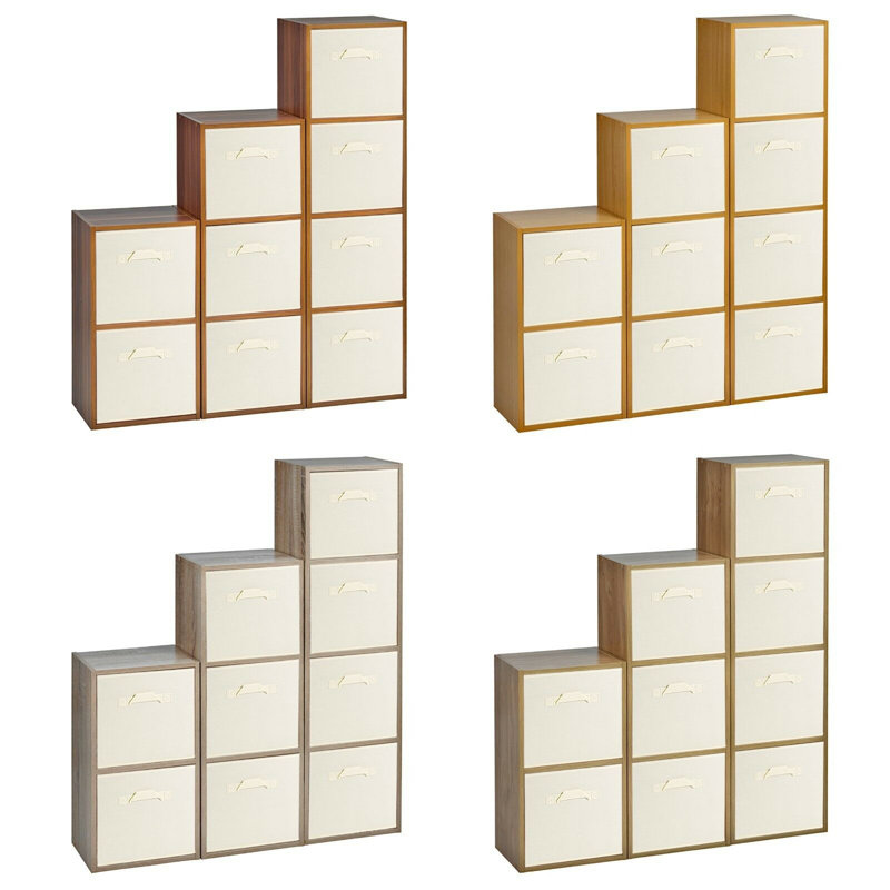 Faunce 90.5cm H x 89cm W Cube Bookcase, White