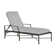 Chaise longue simple inclinable avec coussins 76 po Monaco