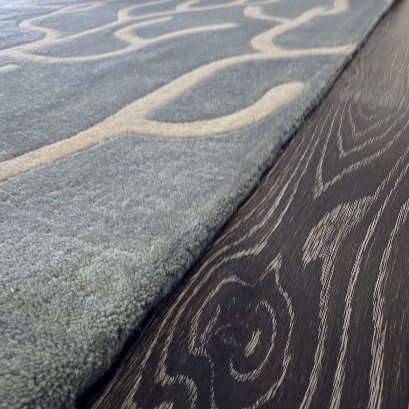 Ailey Authentic Hand-Tufted Handmade Blue & White Modern Abstract Organic Branch Wool Area Rug