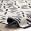 Tapis ivoire / noir en coton tissé à la main Southwestern-117148694