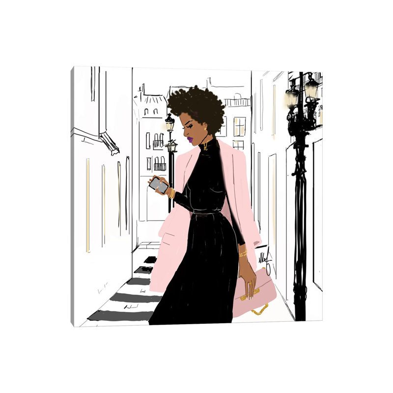 "Pink Thursday" par Nicholls Kobi, reproduction d’art, Pas de tapis, Toile tendue, H 12 po x l 12 po x P 0,75 po