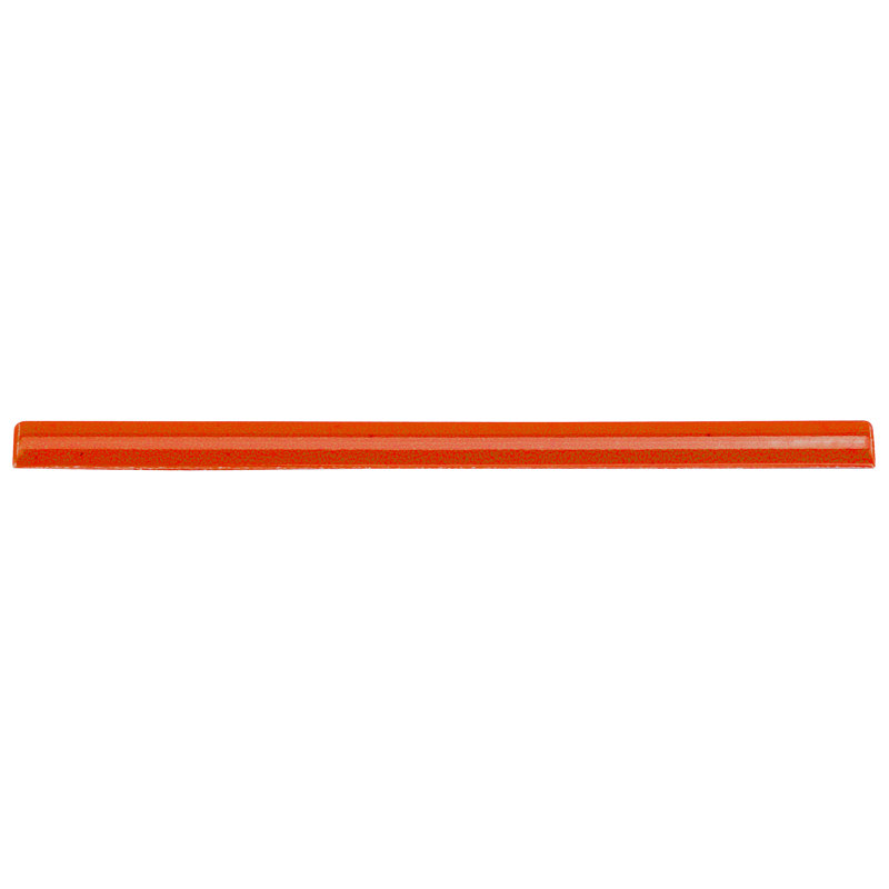 Orion Quarter Round Bullnose Trim 8'' L x 0.5'' W Bullnose Tile Trim, Orange