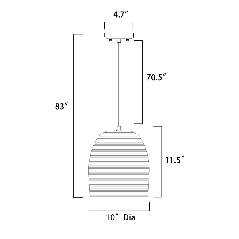 100-watt 1-light Matte Black Modern Nordic Style Pendant Light With Natural Brown Origami Paper Shade