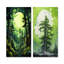 «Neon Green», séquoia, arbres, forêt, séquoia, ensemble d'art mural en métal-173017533