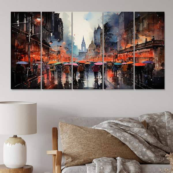 Red Barrel Studio® The Hong Kong Protests II On Canvas 5 Pieces Print ...