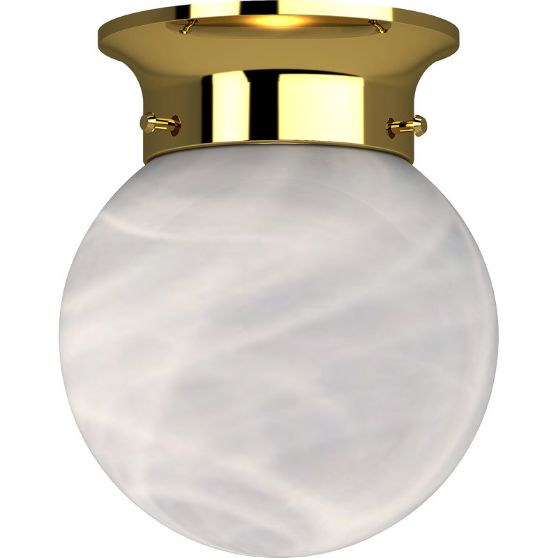 Mini-plafonnier encastré 1 lumière Marti, Laiton poli