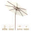 Parasol de marché 9 pi Coleford-583430012
