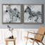 Zèbre I - ensemble de 2 peintures sur toile encadrées-2126898846-2126898819