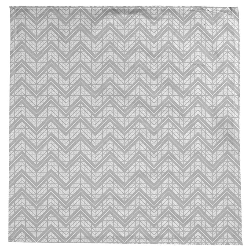 Stephenie Classic Hand Drawn Chevrons Tablecloth, Grey