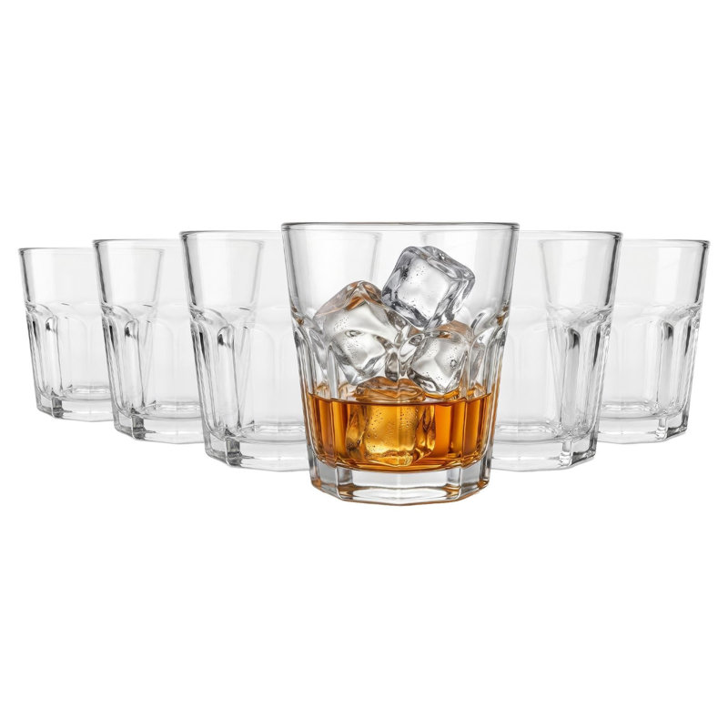 Argon Tableware Panelled Highball Glasses - 400ml - Pack of 6, Pack of 6, 285ml