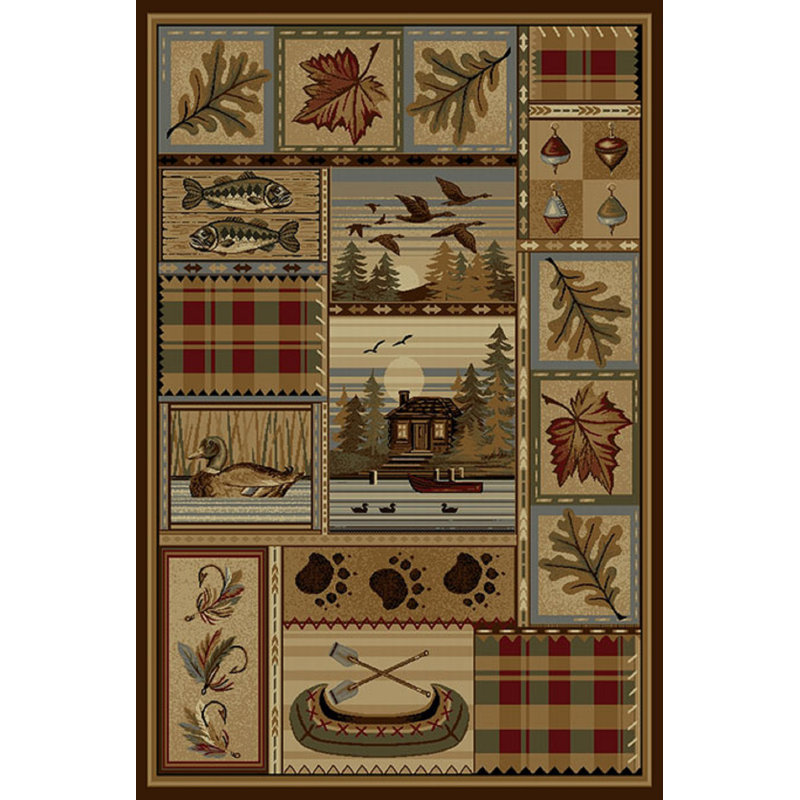 Tapis beige de qualité magnifique à l’extérieur Wingate, Rectangle 4 pi x 6 pi
