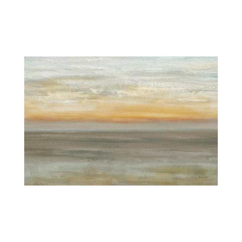 Grey Horizon by Cynthia Coulter - Wrapped Canvas Painting, 20.32 cm H x 30.48 cm W