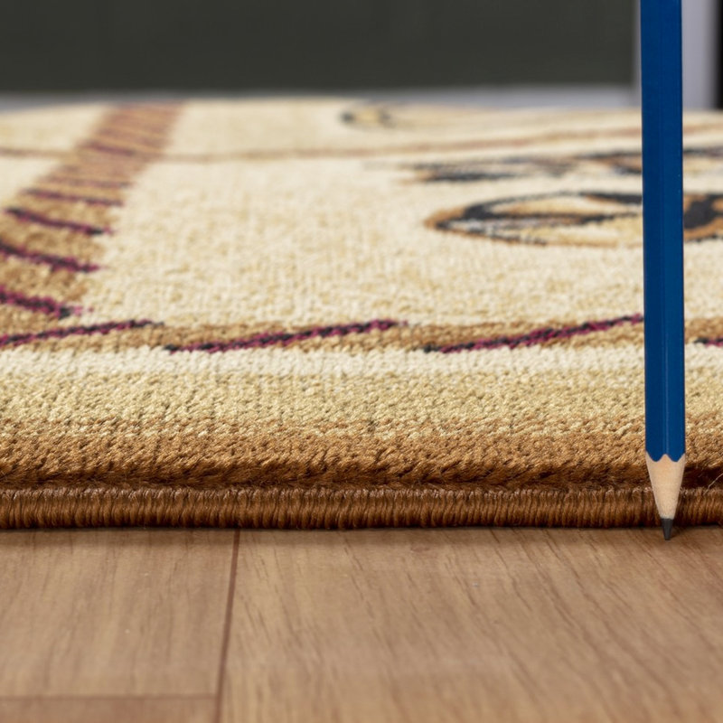 2 pi X 3 tapis en polypropylène beige, fabriqué en polypropylène, teinté, à haut passage et pour animaux de compagnie, fabriqué en polypropylène, teinté, résistant à la circulation, pour la maison