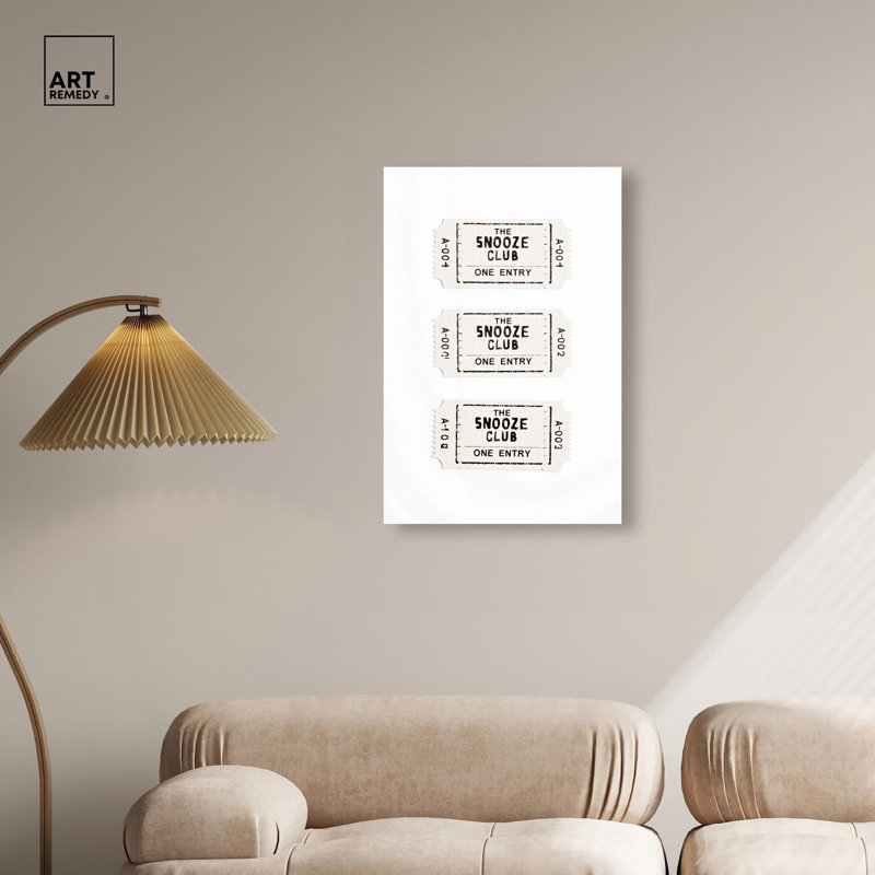 «Snooze Club Entrée», impression sur toile par Art Remedy, Toile tendue avec châssis, H 30 po x l 20 po