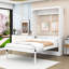 Lit escamotable double en bois avec tiroirs de rangement doubles