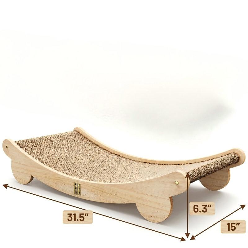 Lit à griffes pour chat extra-large, lit à gratter et lit pour chats d'intérieur de 31,5 pouces, mobilier pour chat moderne pour se gratter et se reposer
