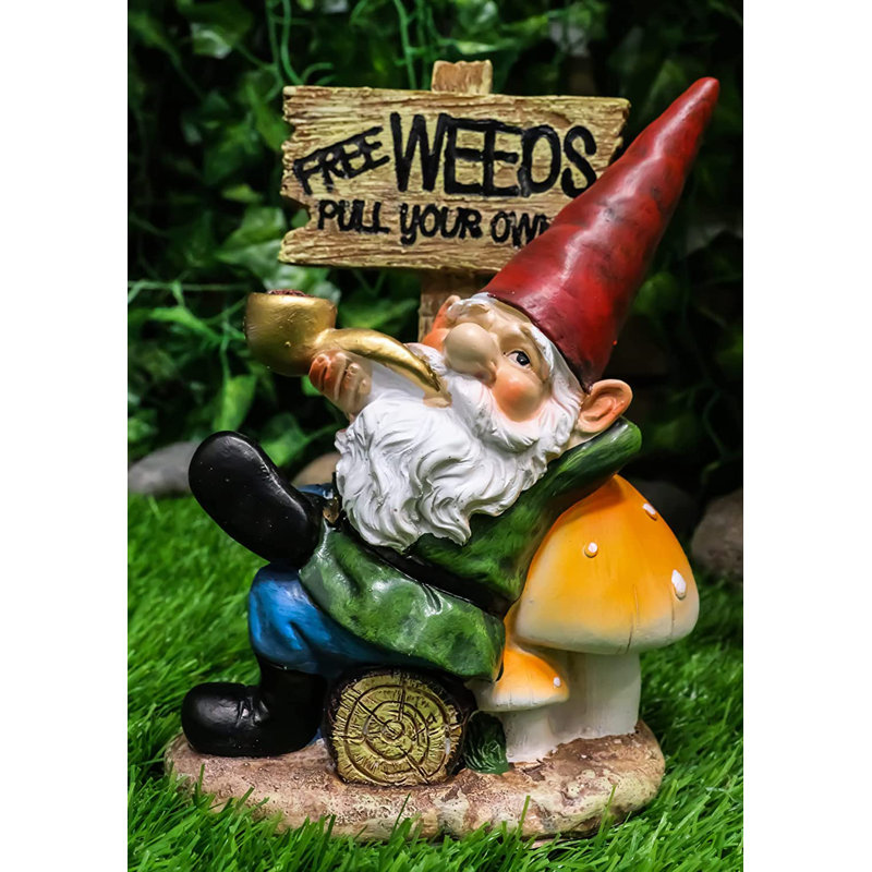 Figurine Ellieanna Mr Gnome Grandpa Relaxing on Toadstool