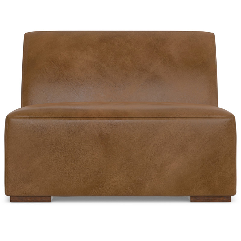 Rex Center Sofa Module 34-inches Wide, Handcrafted Modern-Style Armless Sofa or Armless Chair for Living Room and Family Room