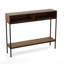 Console rustique brune de 42 pouces avec casiers de rangement compacts-19187543
