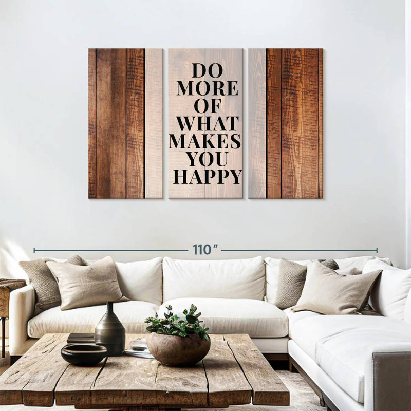 Tergel Do More Happiness Quote, 48" H x 74" W