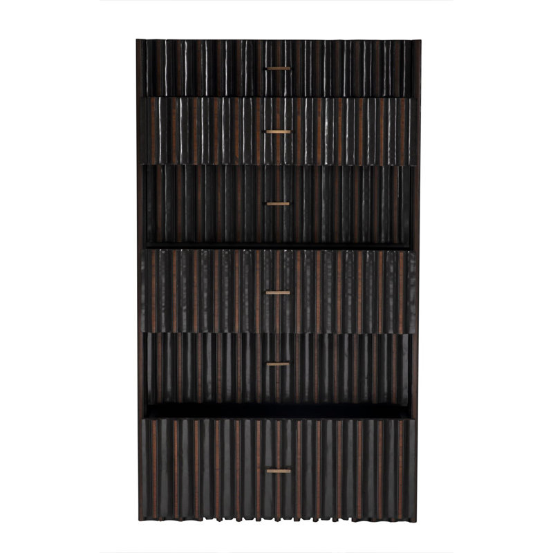 Izzy 6 Drawer 35" W Solid Wood Lingerie Chest