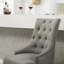 Ensemble de 2 fauteuils à oreilles capitonnés avec têtes de clou et chaise d'appoint-1854103858