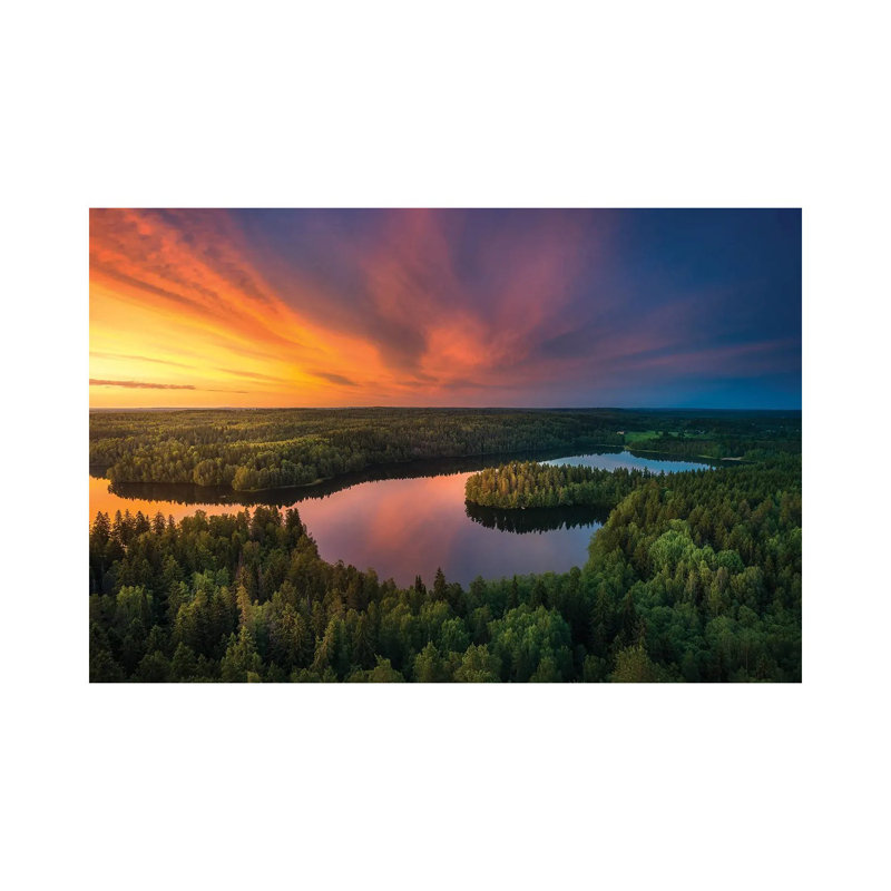 Aulangonjärvi From Adove by Lauri Lohi - Wrapped Canvas Print, 20.32 cm H x 30.48 cm W
