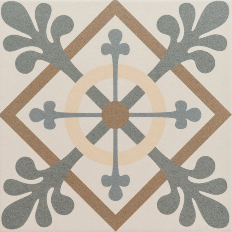 Carrelage de sol et mural en porcelaine mat Ellis Taco 6,5 po x 6,5 po, Gris