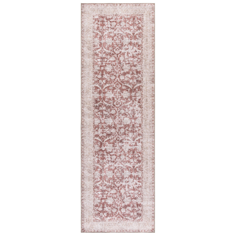 Vintage Heriz 600 Performance Machine Washable Oriental; Vintage Look Indoor Rug, Rectangle 6' x 9'