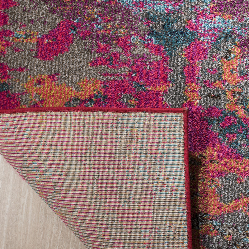 Hertzler Southwestern Fuchsia/Blue Area Rug, Runner 2'2" x 8'