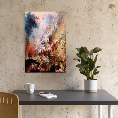 The Fall Of The Damned Classic Colorful Contemporary Orchid Wall Art Print by Peter Paul Rubens - 1 Piece Wrapped Canvas Wall Art