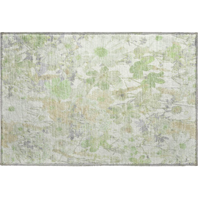 Premium Machine Washable Elize AMF1506 Floral Rug