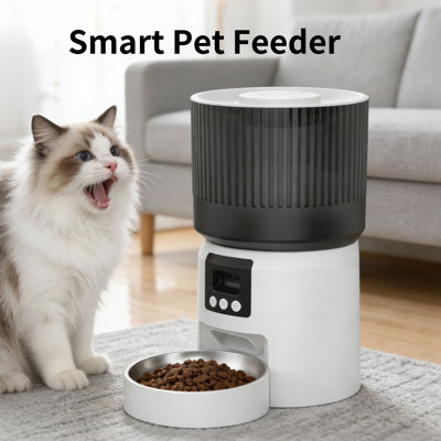 Intelligent fully automatic pet feeder PE, PP 1 Set Tan