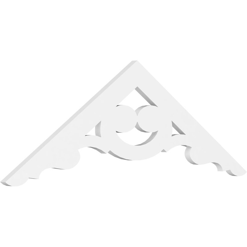 Robin Signature Urethane Gable Pediment, Primed Tan, 10"H x 60"W, 4/12