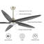 Ventilateur de plafond en bois massif à 5 pales Chanille avec lumière DEL et télécommande-1492052475-1492052471-1492052472